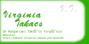 virginia takacs business card